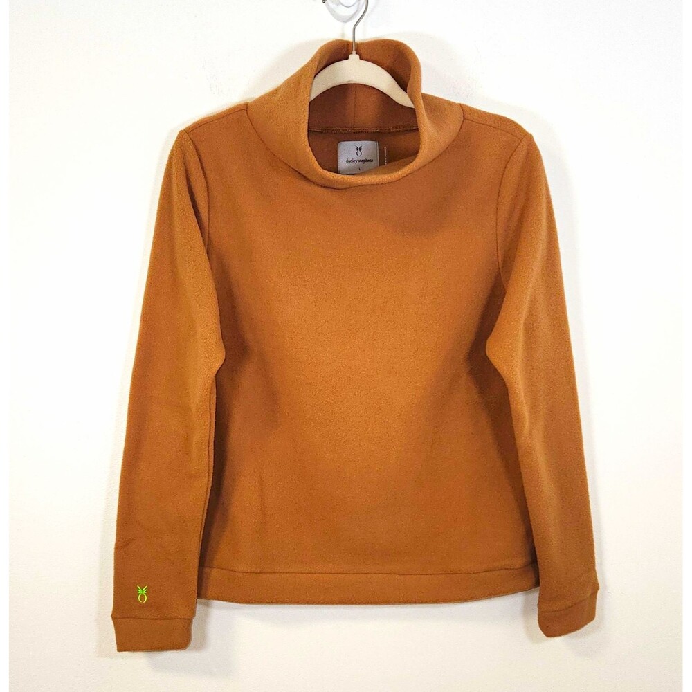 Dudley Stephens Park Slope Velo Fleece TurtleNeck Top Camel LARGE